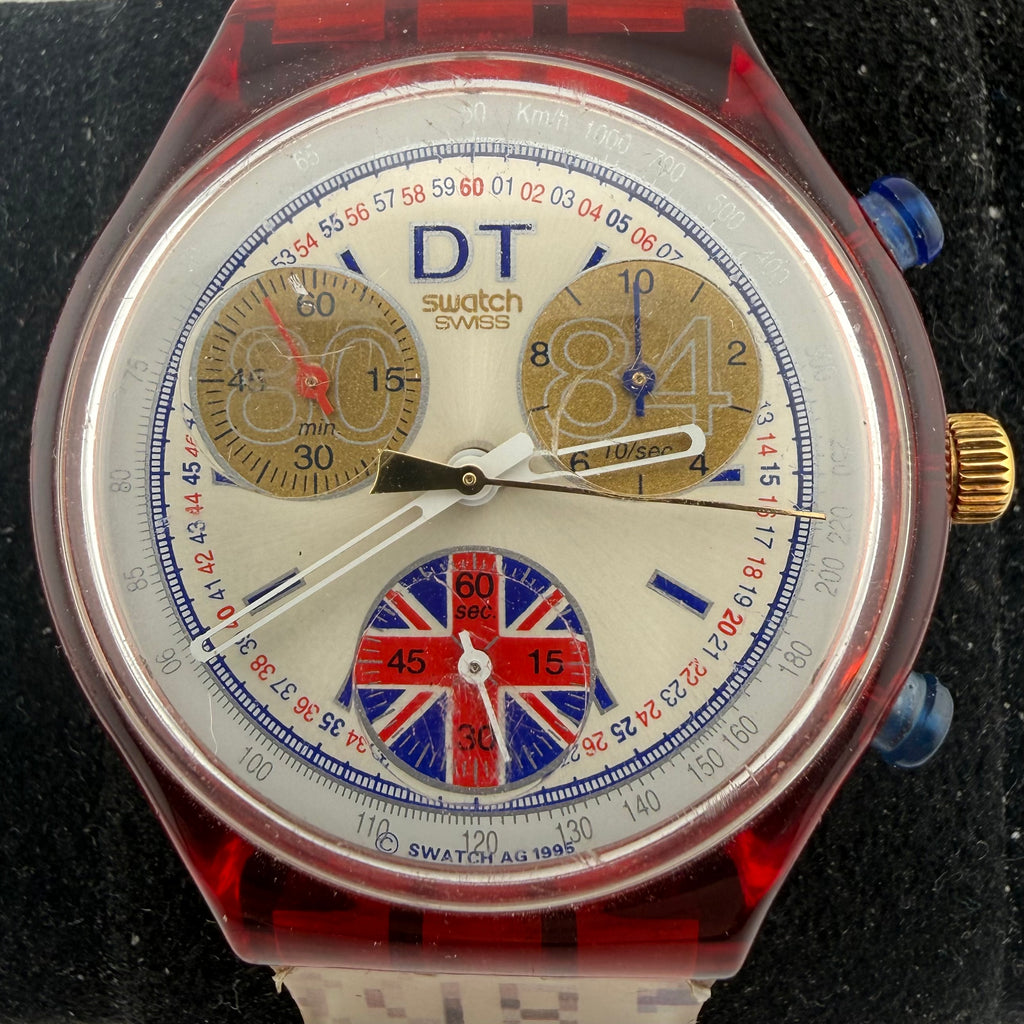 Swatch SCZ105 Daley Thompson Atlanta 1996 Olympic Chronograph Vintage Watch Fully Tested and Working- £45.00