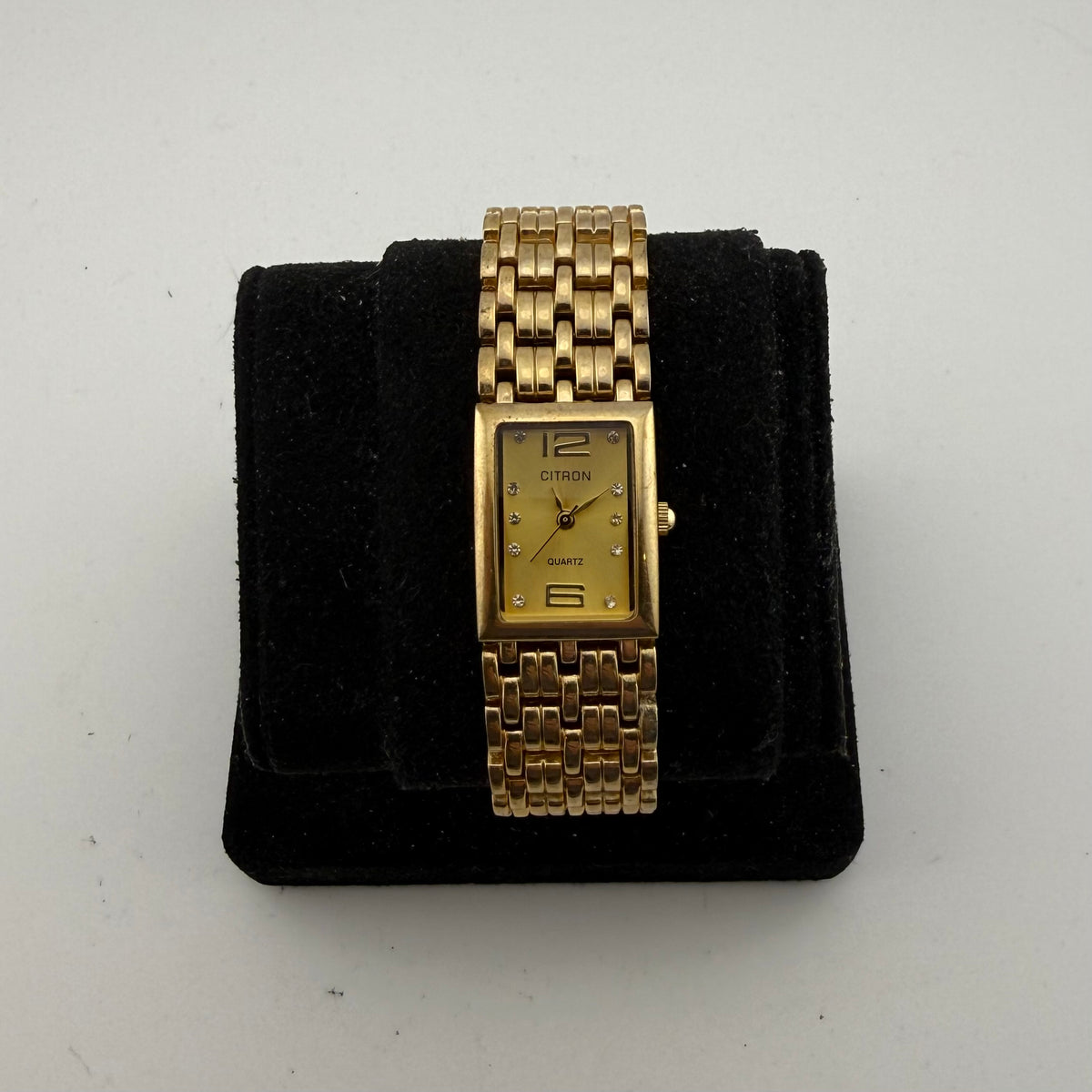 Citron CY973X Ladies Gold Tone Crystal Dial Quartz Bracelet Watch Fully Tested and Working
