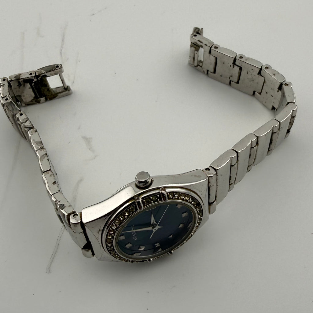 d’Alton Ladies Crystal Bezel Blue Dial Quartz Watch Date (Fully Tested and working)- £15.00