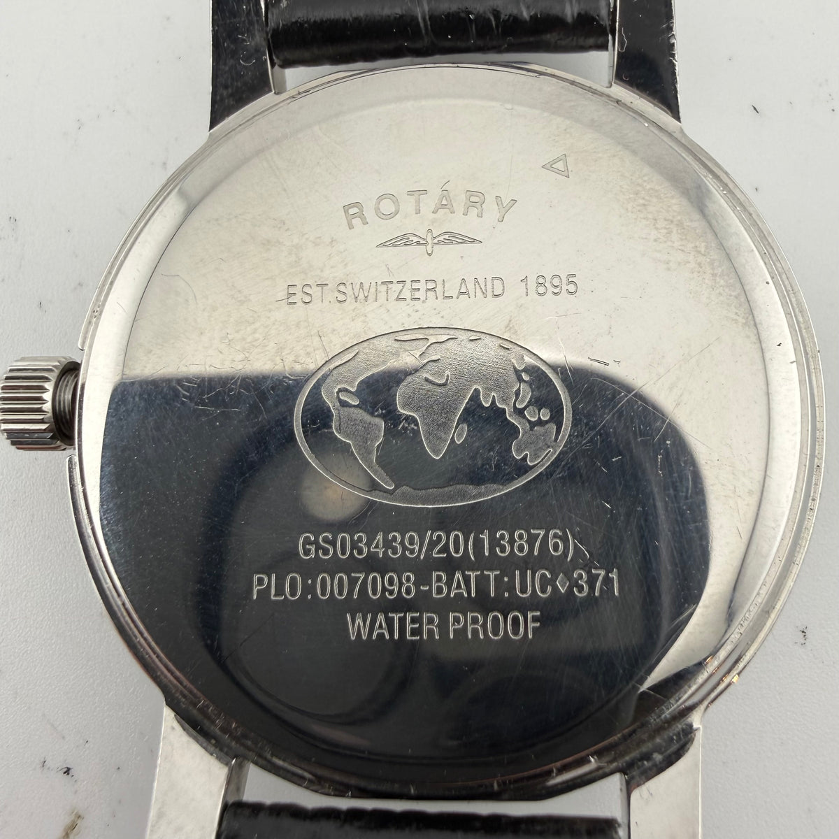 Rotary GS03439 Gents Black Dial Date Quartz Leather Watch Fully Tested and Working- £40.00