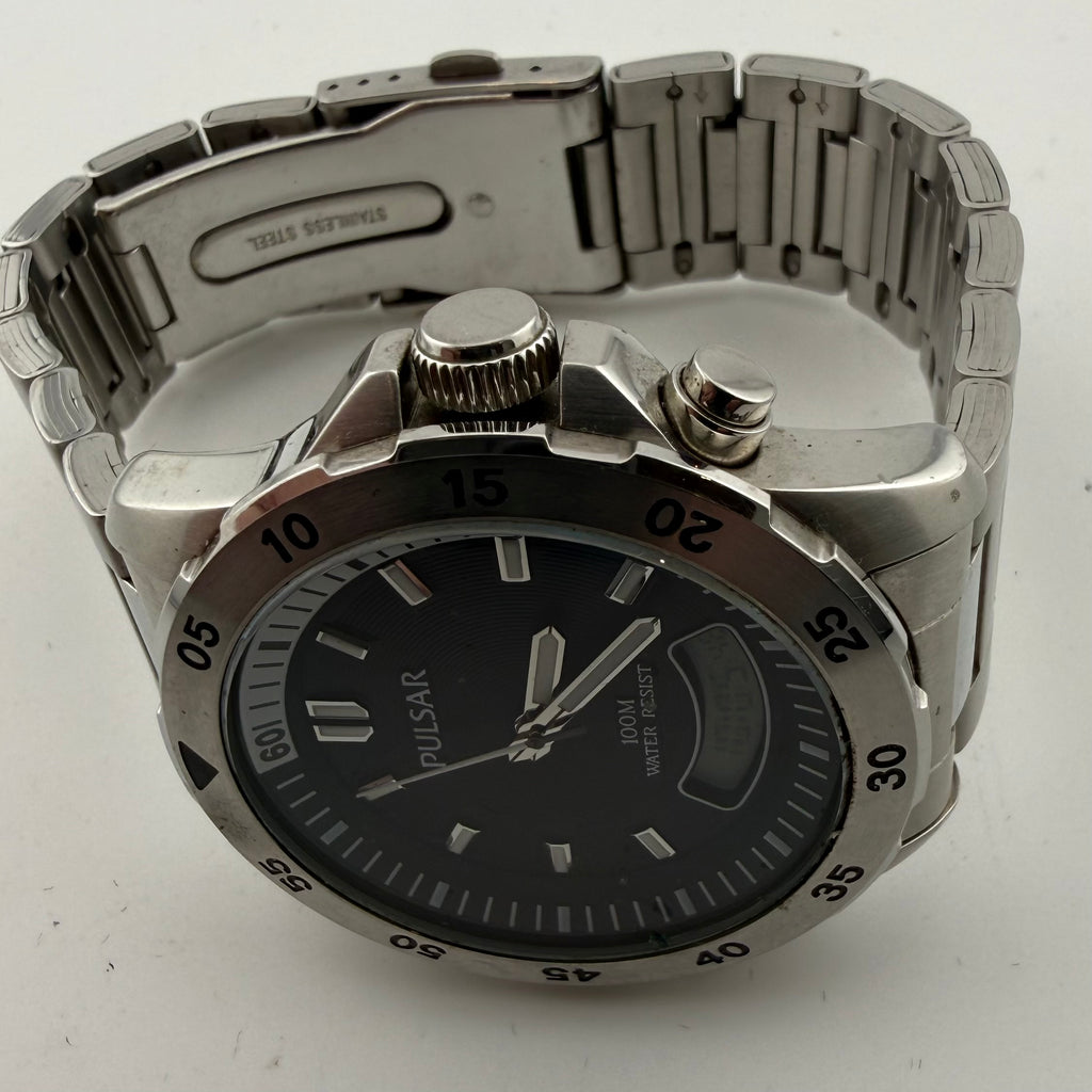 Pulsar V071-X067 Mens Ana-Digi Alarm Chronograph 100M Watch Fully Tested and Working- £45.00