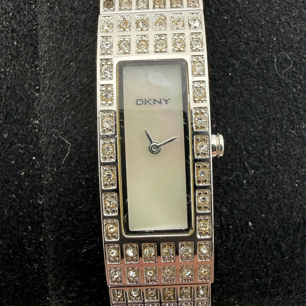 DKNY NY3407 Ladies Crystal Bracelet Mother of Pearl Dial Watch 15mm (Fully Tested and working)- £25.00