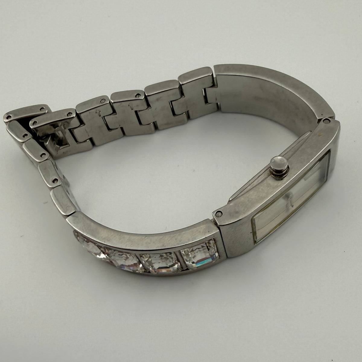 DKNY Ladies Crystal Bracelet Watch Silver Dial 15mm (Fully Tested and working)- £5.00