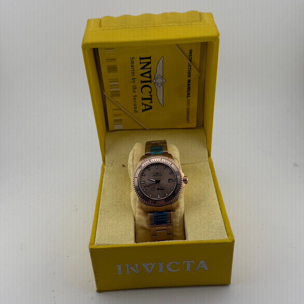 Invicta Pro Diver 21566 Rose Gold Ladies Quartz Watch Boxed (Fully Tested and working)- £75.00