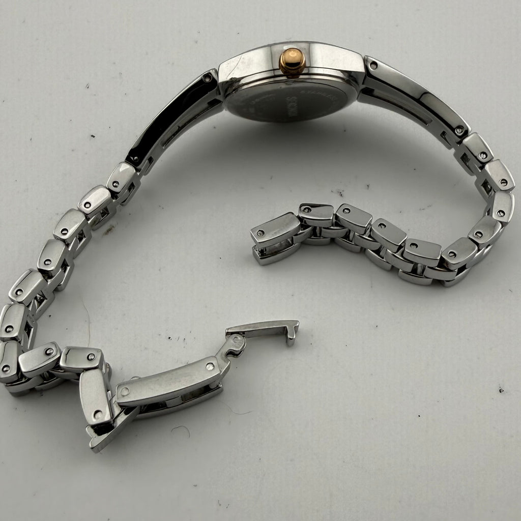 Sekonda 2004 AHT Ladies Crystal Set Silver Tone Quartz Watch Fully Tested and Working- £15.00