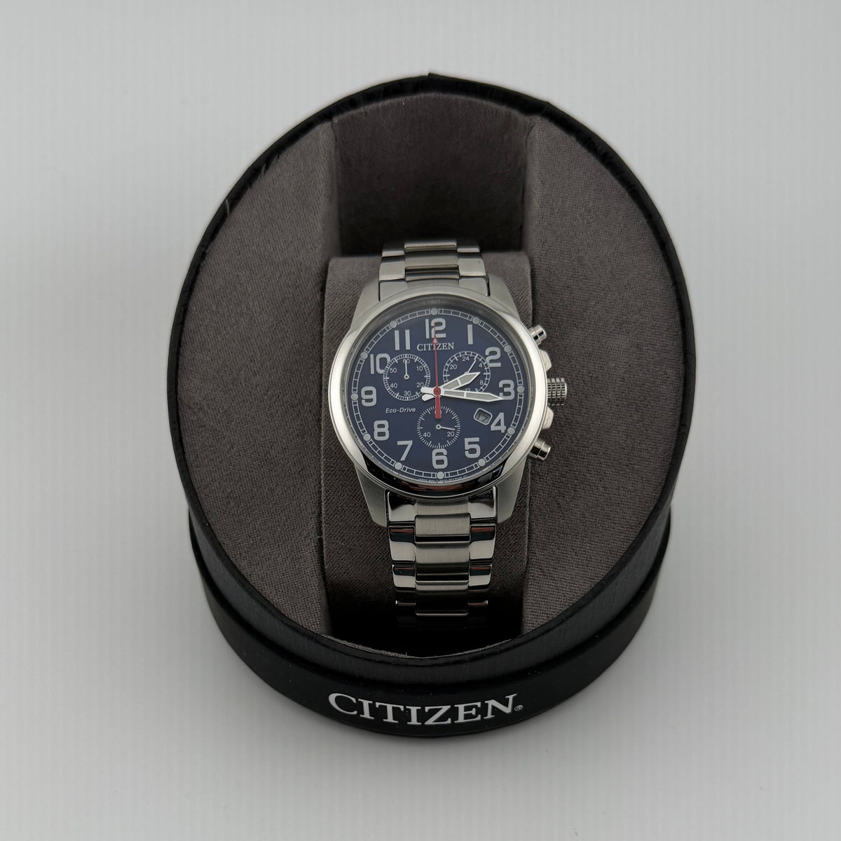 Citizen Eco-Drive H500 Chronograph Blue Dial Stainless Steel 44mm Boxed (Fully Tested and working)- £130.00