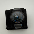 Swatch Swiss Black Blue Dial Silicone Strap Quartz Watch 38mm 2008 Fully Tested and Working-£15.00