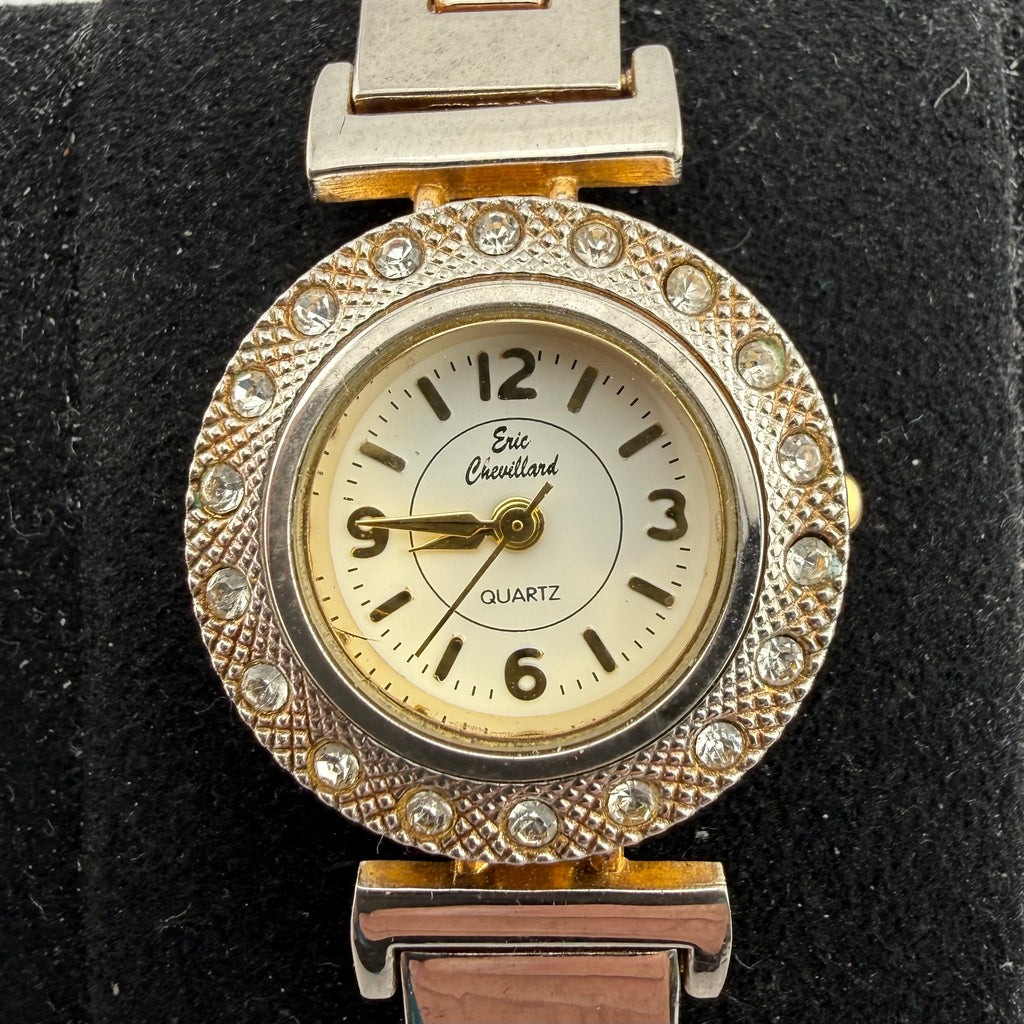 Eric Chevillard Ladies Crystal Set Quartz Bracelet Watch Fully Tested and Working- £18.00
