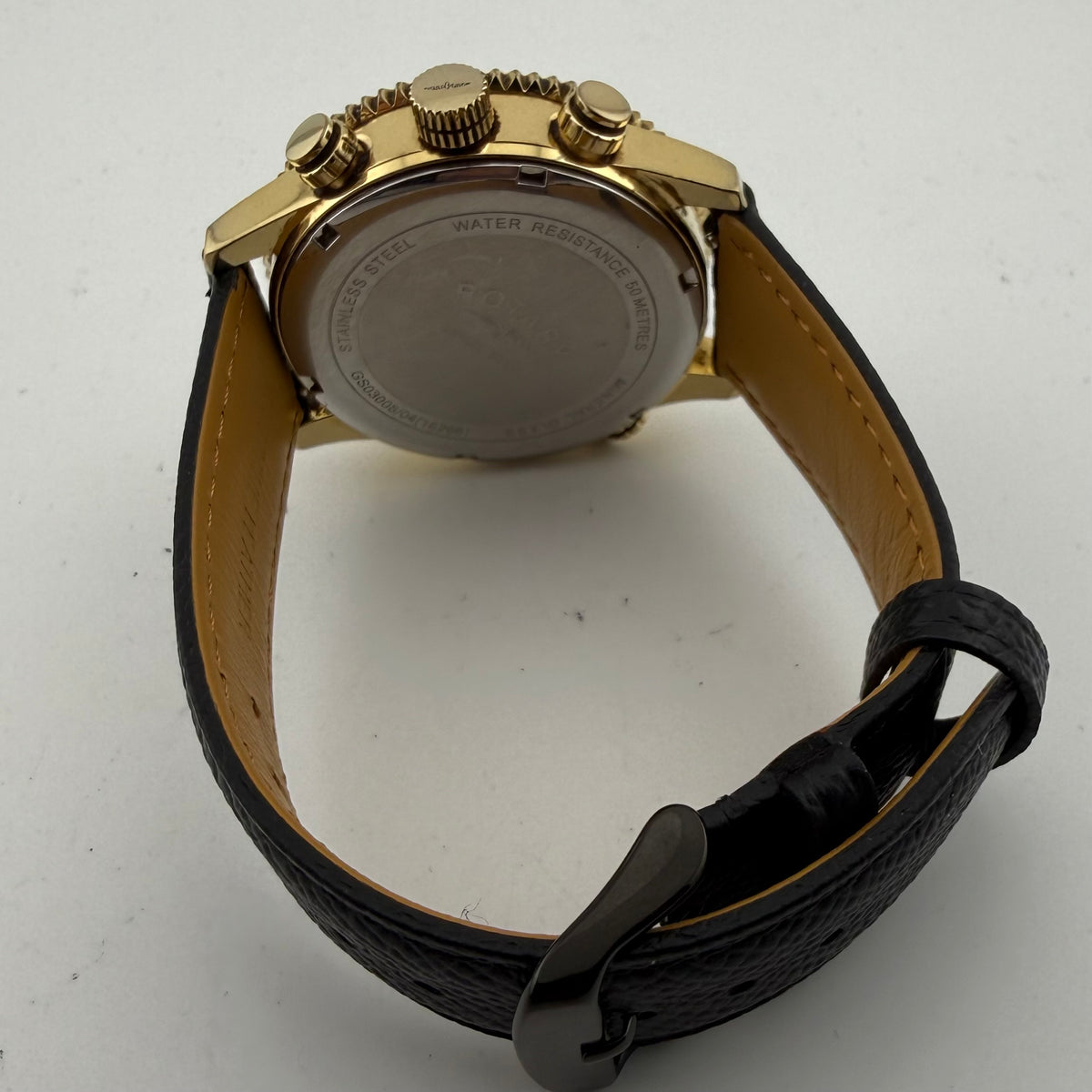 Rotary GS03008/04 Chronospeed Pilot Chronograph Gold Tone Black Dial 46mm- £75.00