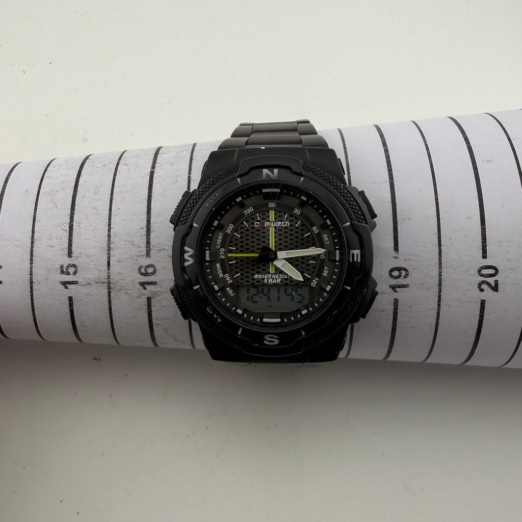 ComWatch 1939G Black Ana-Digi Sports Watch 48mm