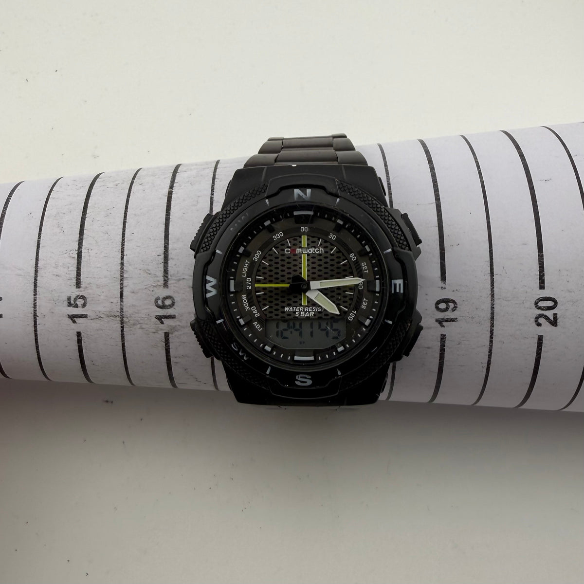 ComWatch 1939G Black Ana-Digi Sports Watch 48mm