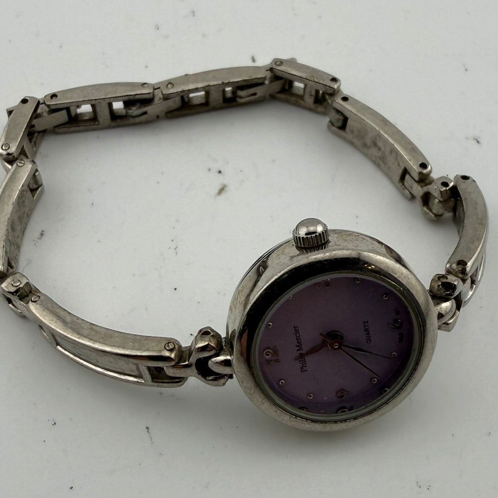 Philip Mercier CY-373X-CNL Ladies Purple Dial Quartz Bracelet Watch Fully Tested and Working- £15.00