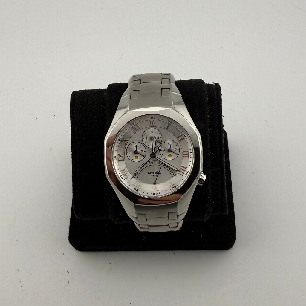 Accurist Greenwich Old Royal Observatory Multi-Function Stainless Steel Watch 40mm- £85.00