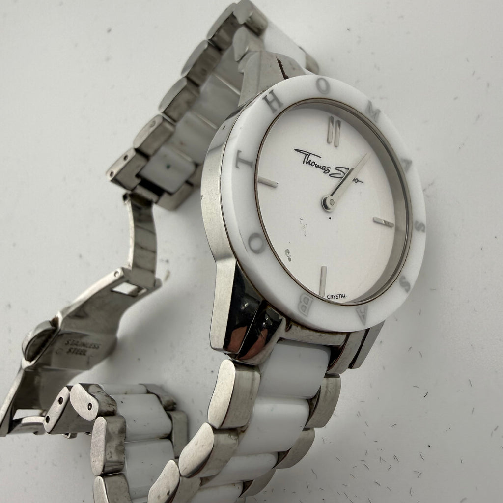 Thomas Sabo Ladies White Ceramic Bracelet Quartz Watch Sapphire Crystal Fully Tested and Working- £35.00
