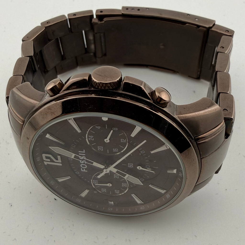 Fossil FS4608 Gents Brown Chronograph Watch Fully Tested and Working- £50.00