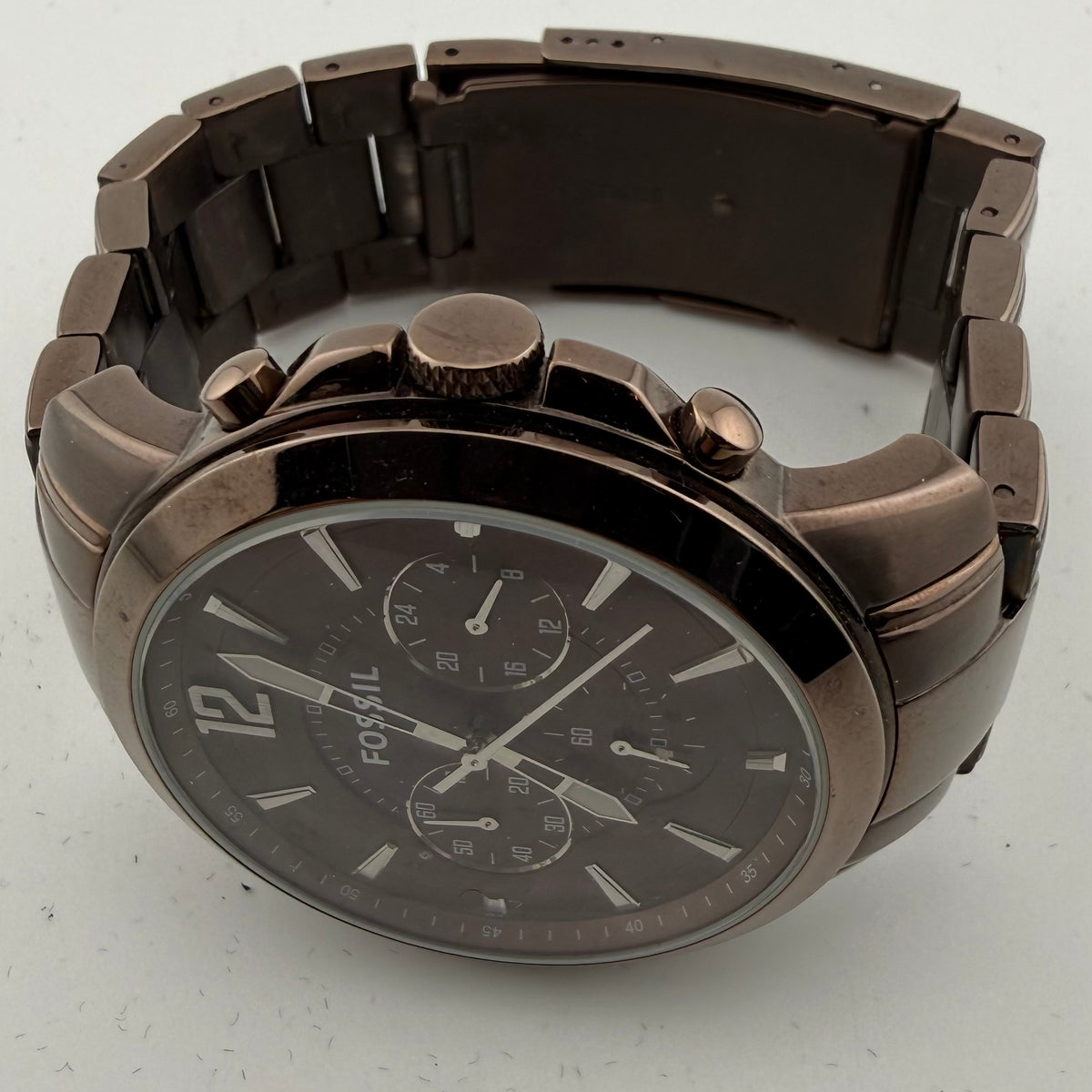Fossil FS4608 Gents Brown Chronograph Watch Fully Tested and Working- £50.00