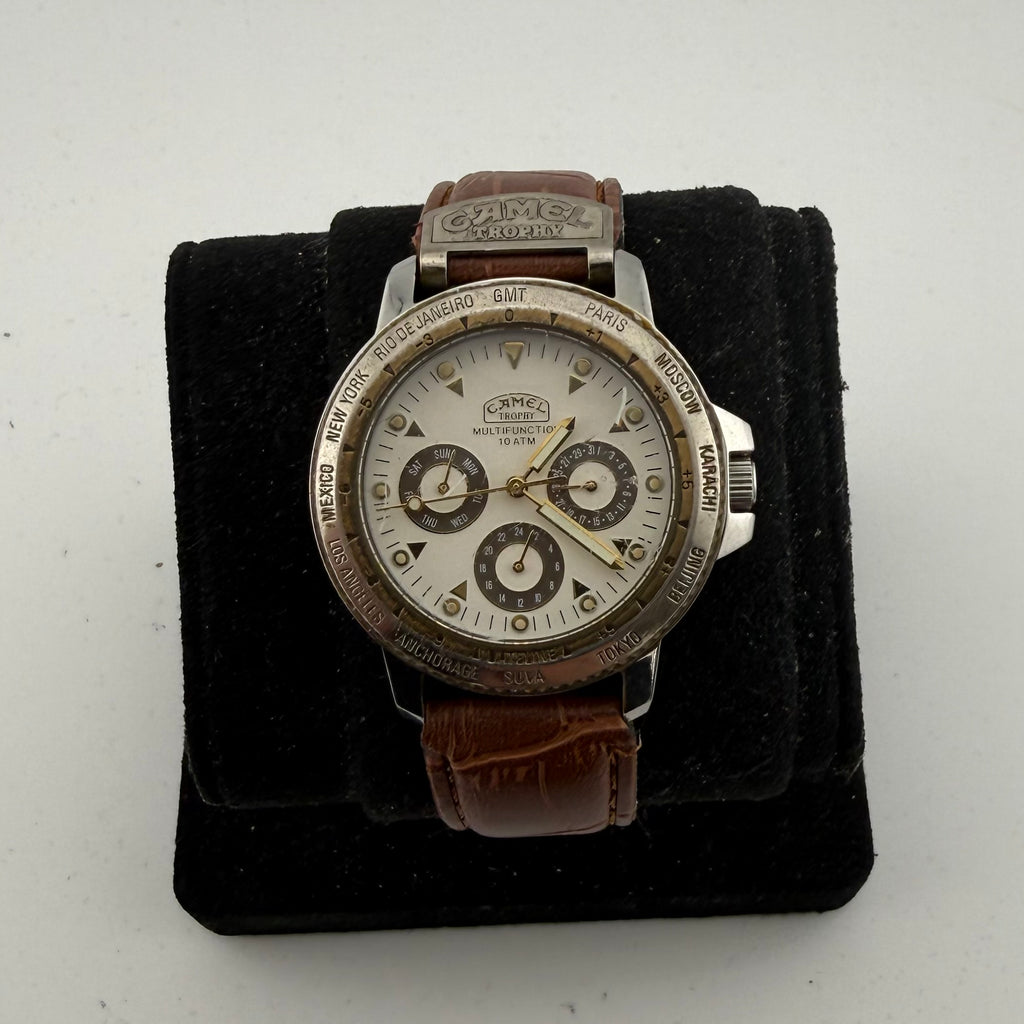 Vintage Camel Trophy GMT Multifunction 10ATM Gents Quartz Watch Fully Tested and Wor- £35.00