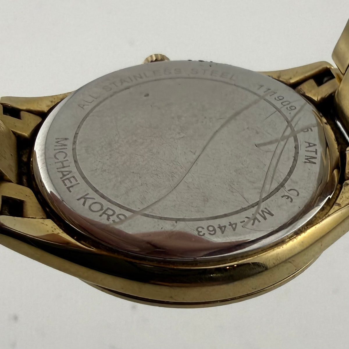 Michael Kors MK4463 Ladies Gold Tone Mother of Pearl Crystal Watch 35mm Boxed (Fully Tested and working)- £45.00