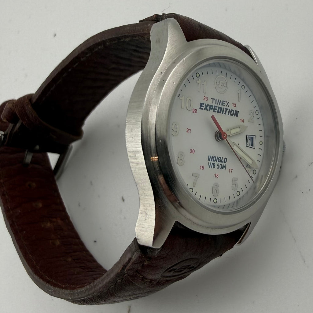Timex Expedition Indiglo Gents Date Leather Strap Field Watch Fully Tested and Working- £20.00
