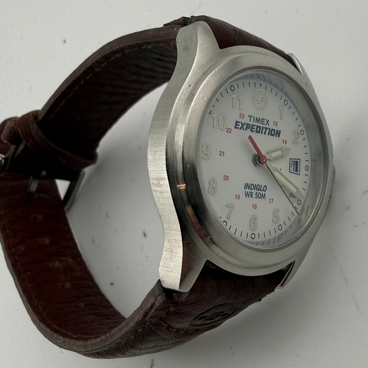Timex Expedition Indiglo Gents Date Leather Strap Field Watch Fully Tested and Working- £20.00