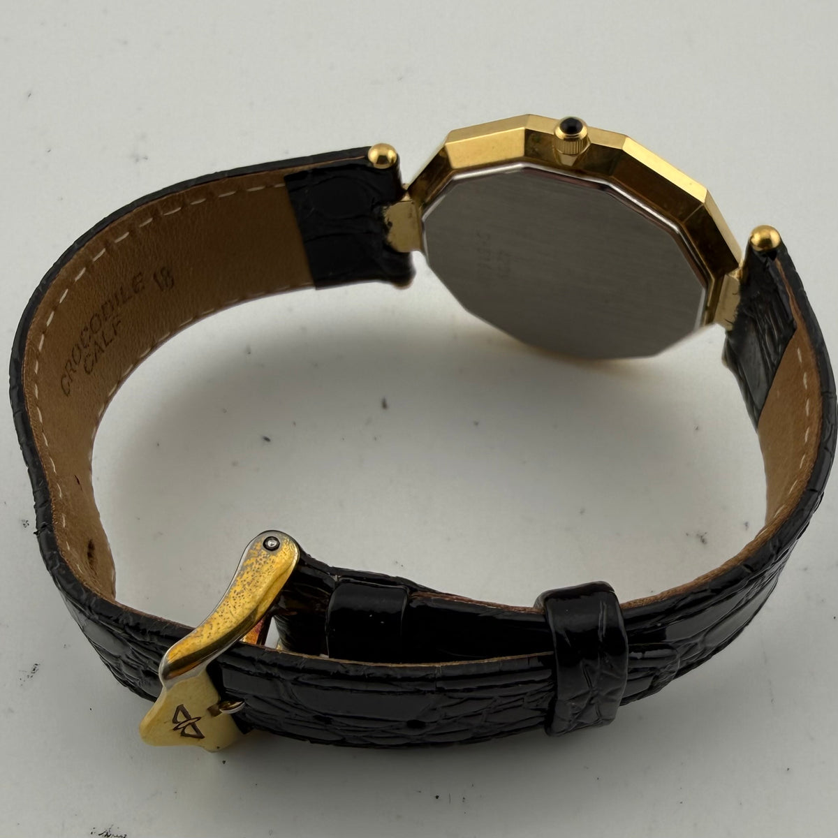 Vintage Rotary Diamond Black Dial Gold Tone Quartz Watch Fully Tested and Working- £40.00