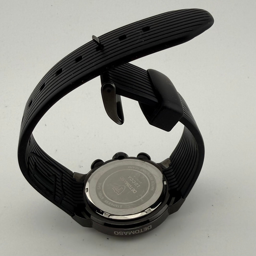 Detomaso Lucca DT1017-A Mens Chronograph Tachymeter Black Watch Fully Tested and Working- £70.00