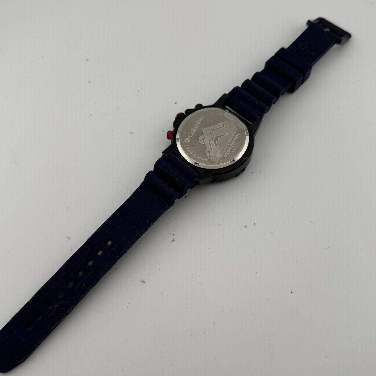 Columbia Peak Patrol Gents Chronograph 50M Black Blue Watch Fully Tested and Working- £40.00