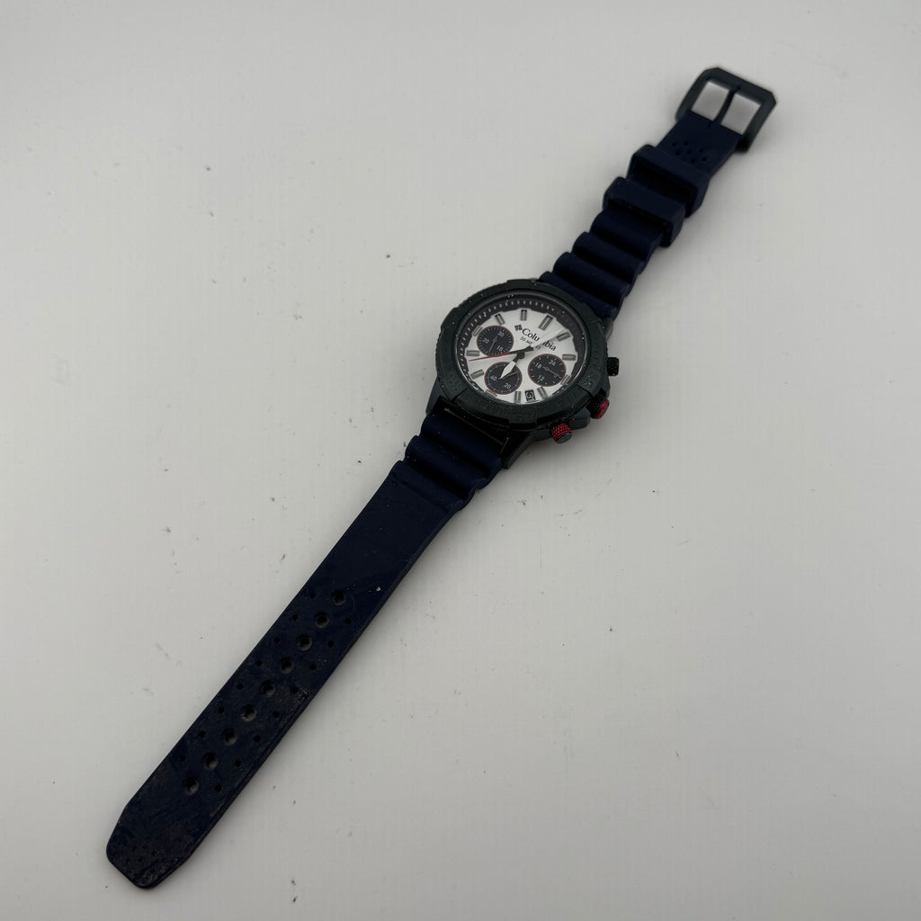 Columbia Peak Patrol Gents Chronograph 50M Black Blue Watch Fully Tested and Working- £40.00