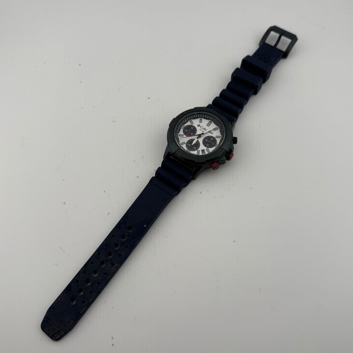 Columbia Peak Patrol Gents Chronograph 50M Black Blue Watch Fully Tested and Working- £40.00