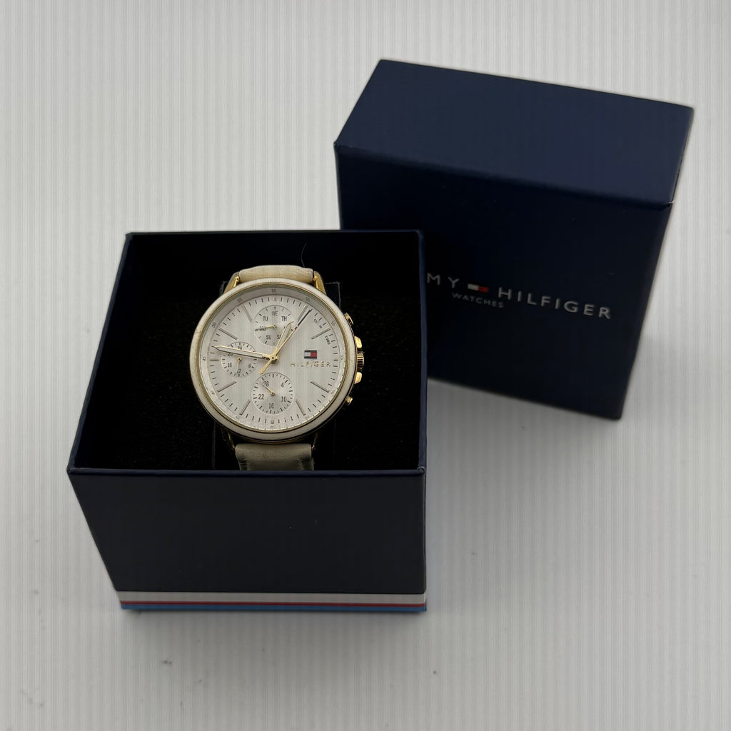 Tommy Hilfiger Carly 1781790 Gold Tone Silver Dial Multifunction Watch- £30.00