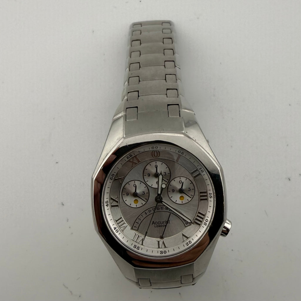 Accurist Greenwich Old Royal Observatory Multi-Function Stainless Steel Watch 40mm- £85.00