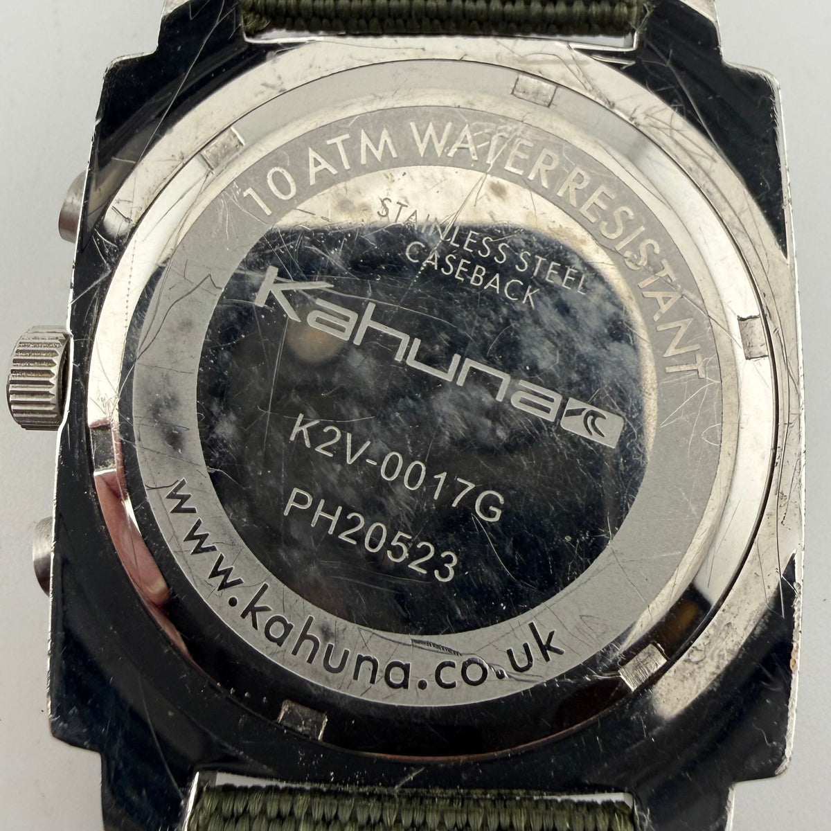 Kahuna K2V-0017G Mens Chronograph 100M Black Dial Canvas Strap Fully Tested and Working- £40.00