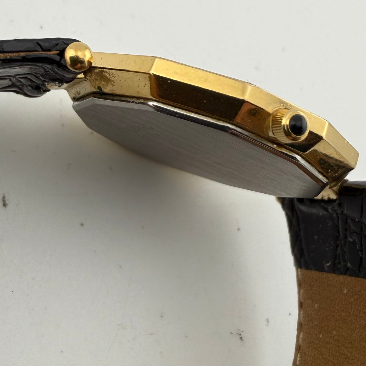 Vintage Rotary Diamond Black Dial Gold Tone Quartz Watch Fully Tested and Working- £40.00