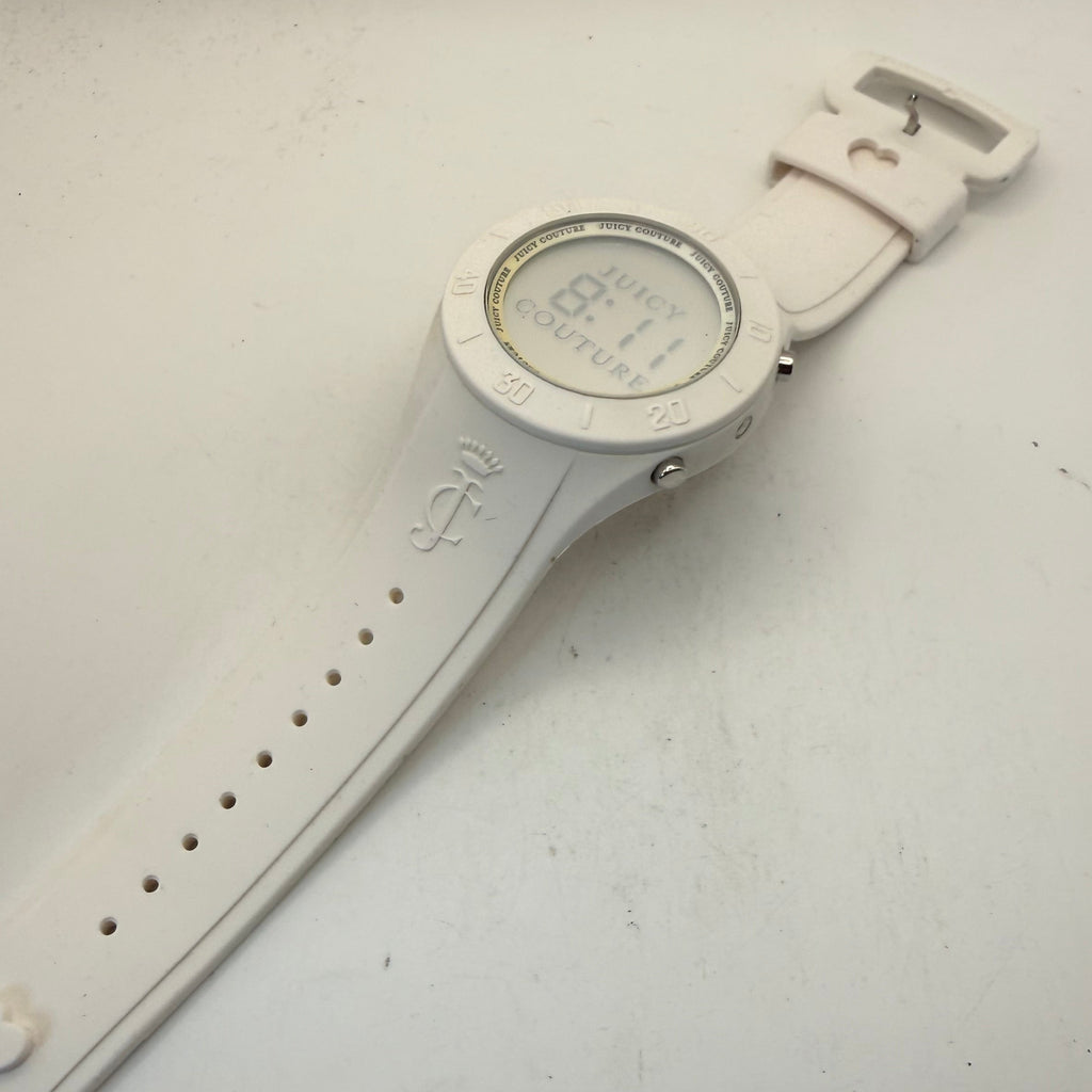 juicy Couture White Digital Silicone Strap 43mm Quartz Watch (Fully Tested and Working)- £25.00