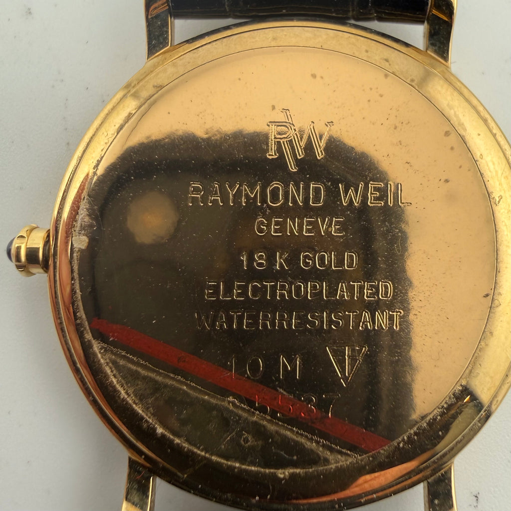 Raymond Weil Geneve 18K Gold Electroplated Swiss Gents Dress Watch Fully Tested and Working- £160.00