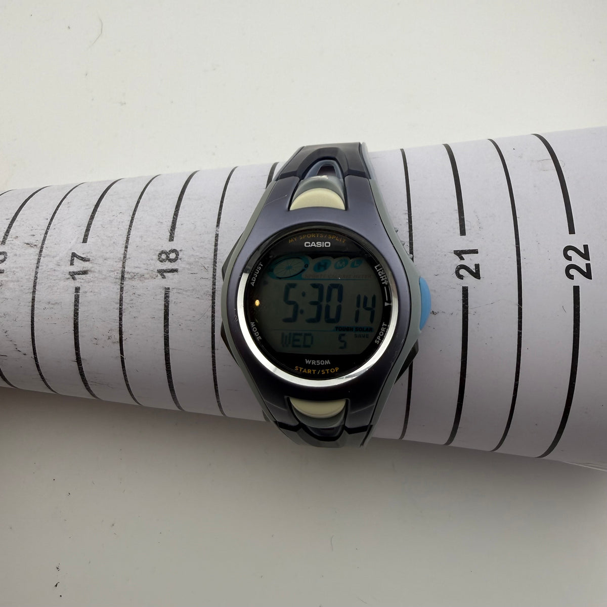 Casio STR-500 Tough Solar Sports Calorie Meter Digital Watch Module 2802 Fully Tested and Working