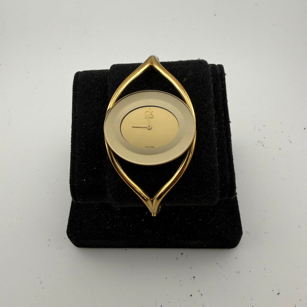 Calvin Klein CK K1A23301 Gold Bangle Ladies Swiss Watch (Fully Tested and working)- £25.00