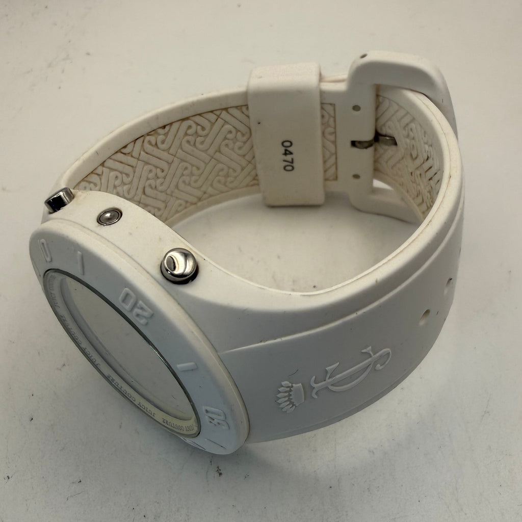 juicy Couture White Digital Silicone Strap 43mm Quartz Watch (Fully Tested and Working)- £25.00