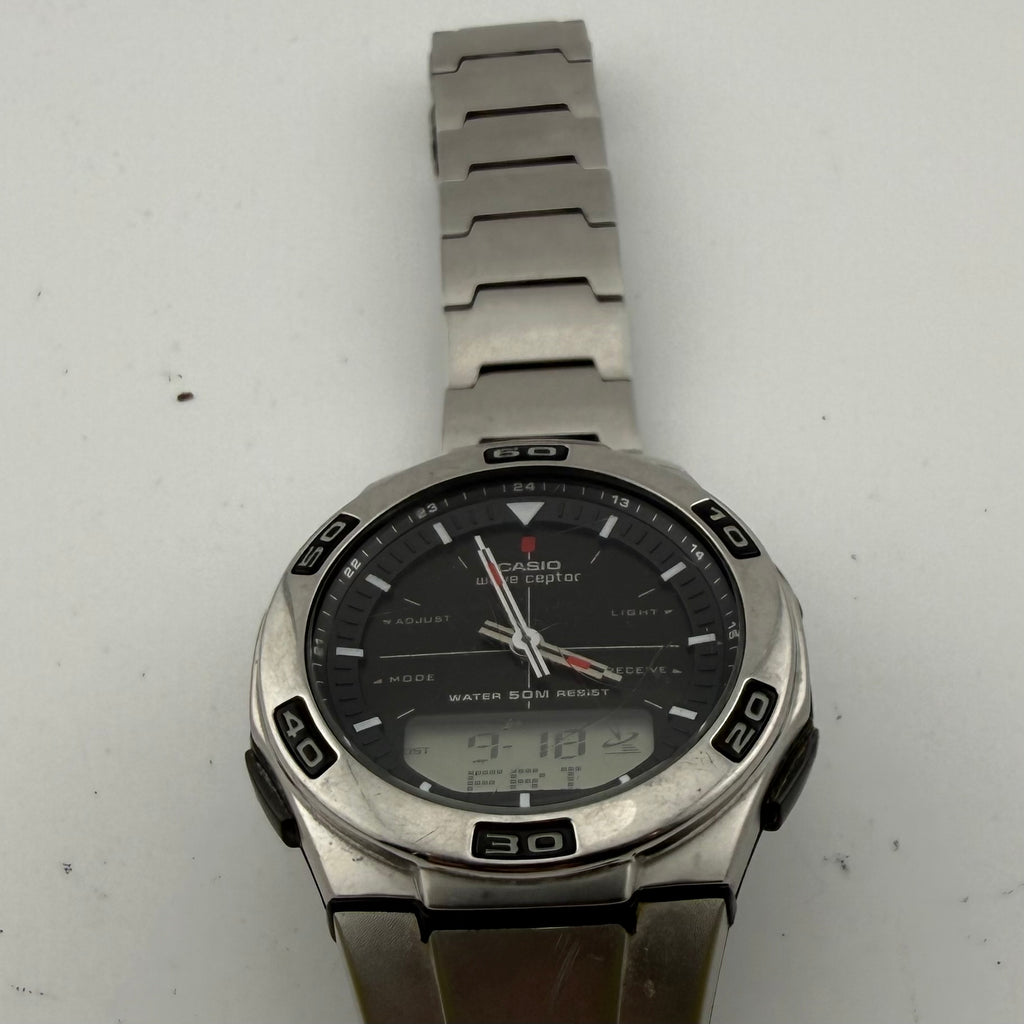 Casio Wave Ceptor WVA-105H 2768 Ana-Digi Radio Controlled 50M Watch Fully Tested and Working- £30.00