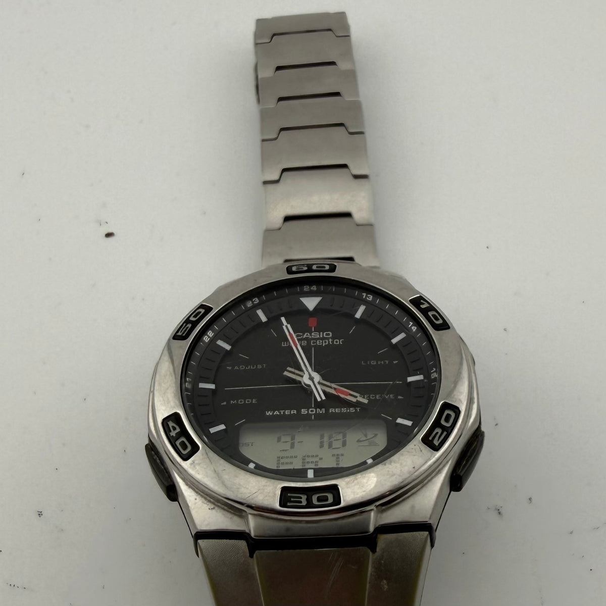 Casio Wave Ceptor WVA-105H 2768 Ana-Digi Radio Controlled 50M Watch Fully Tested and Working- £30.00