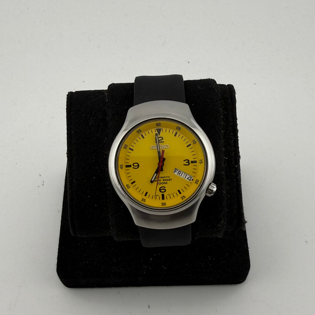 Vintage Seiko S-Wave 7S26-0110 Yellow Dial Automatic 1997 38mm Boxed- £180.00