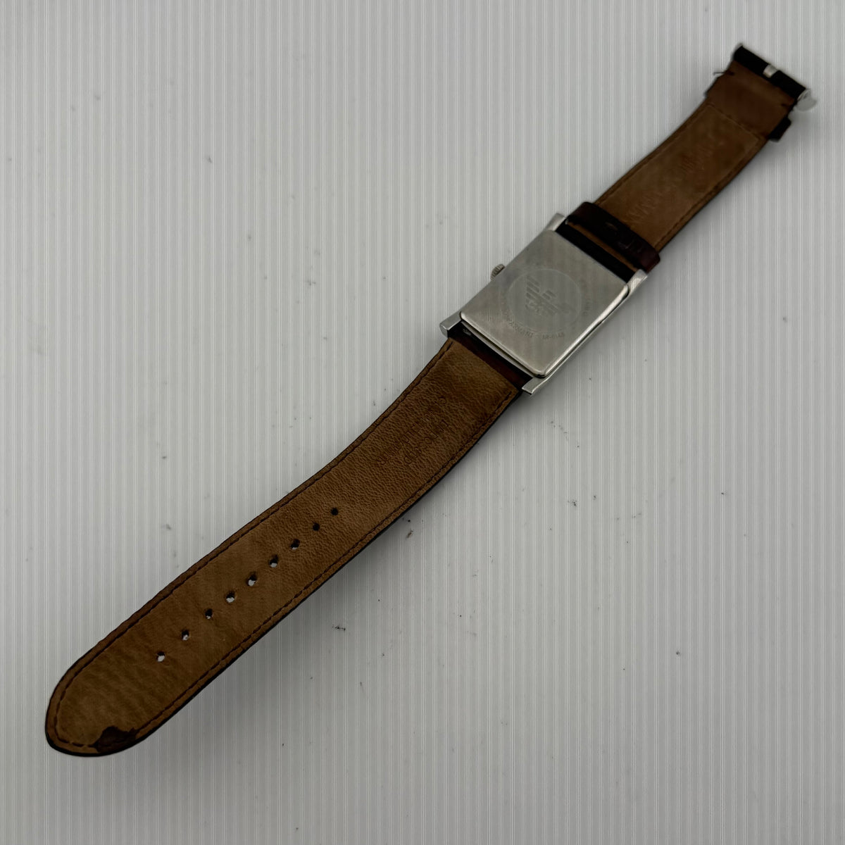 Emporio Armani AR-0148 Mens Rectangular Champagne Dial Watch Fully Tested and Working- £35.00