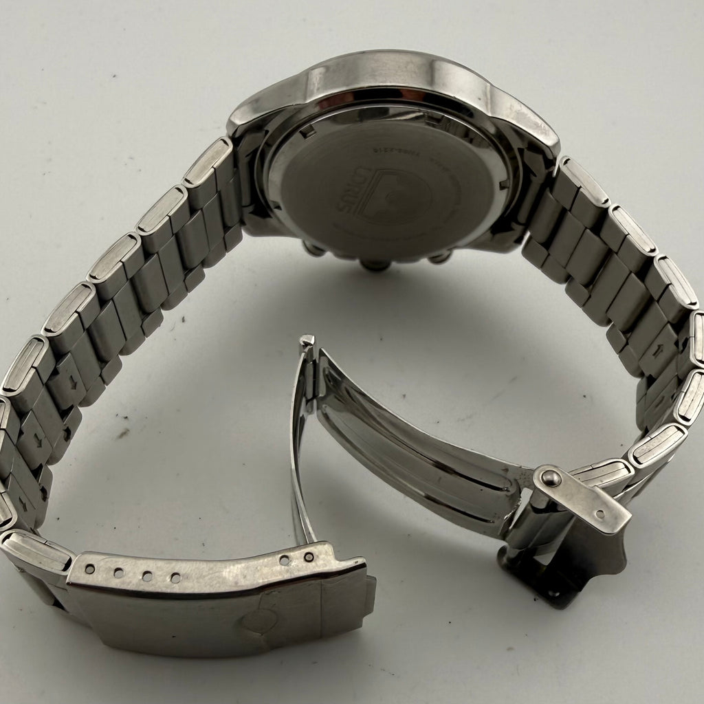 Lorus Gents Blue Dial Quartz Chronograph 100M Tachymeter Bracelet Watch Fully Tested and Working- £45.00