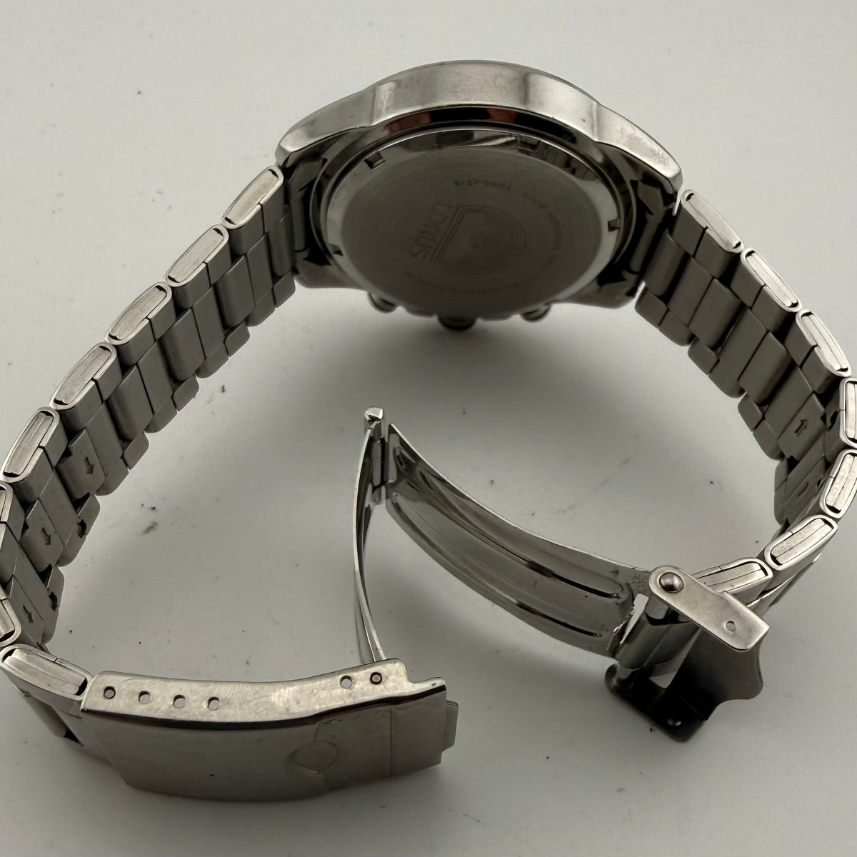 Lorus Gents Blue Dial Quartz Chronograph 100M Tachymeter Bracelet Watch Fully Tested and Working- £45.00