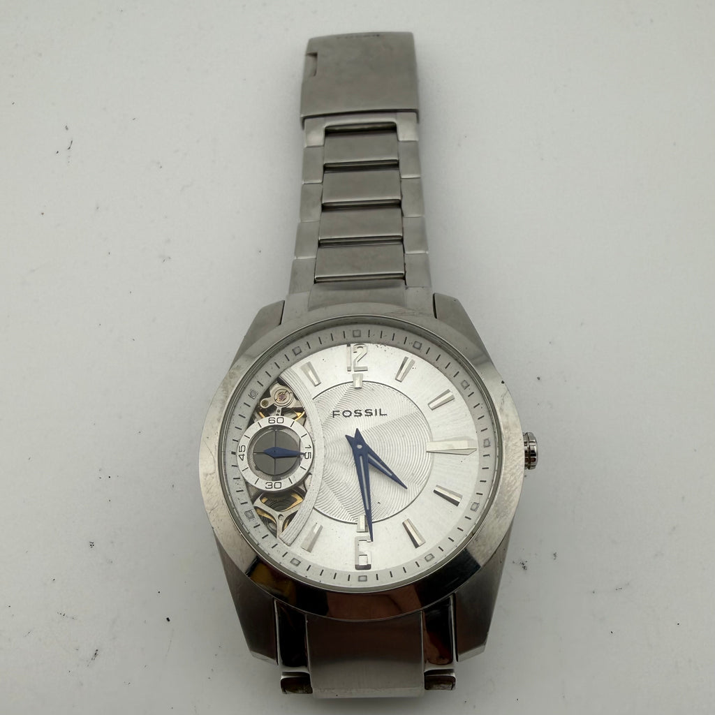 Fossil Twist Hybrid Automatic Quartz Stainless Steel Skeleton Watch – Presentation Tin- £80.00