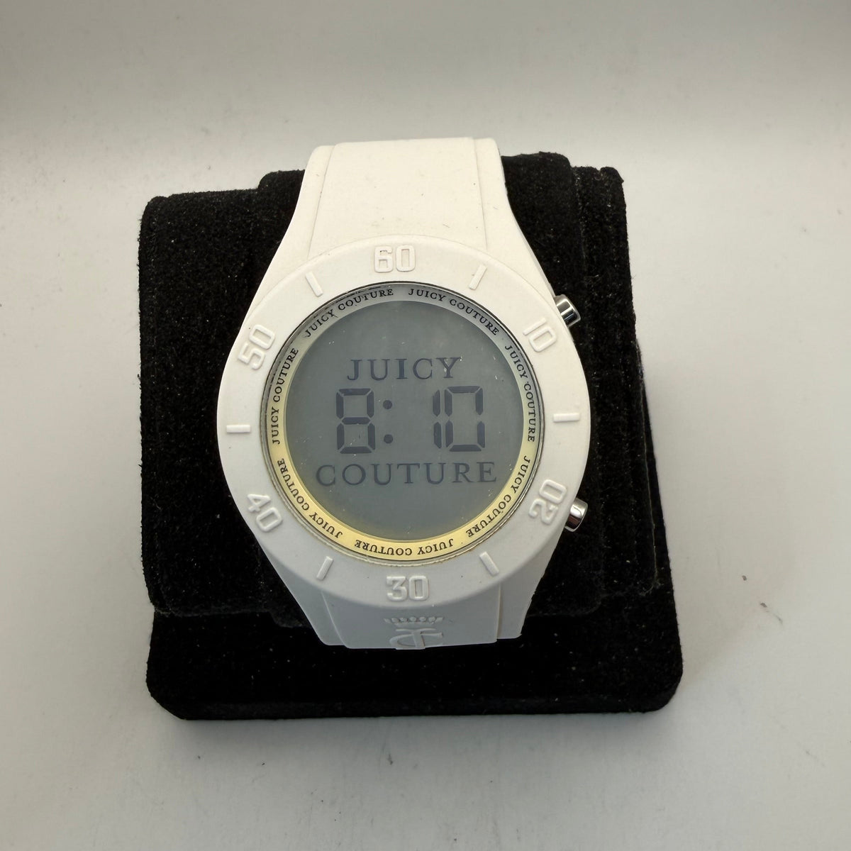 juicy Couture White Digital Silicone Strap 43mm Quartz Watch (Fully Tested and Working)- £25.00