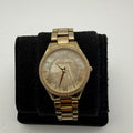 Michael Kors MK4463 Ladies Gold Tone Mother of Pearl Crystal Watch 35mm Boxed (Fully Tested and working)- £45.00
