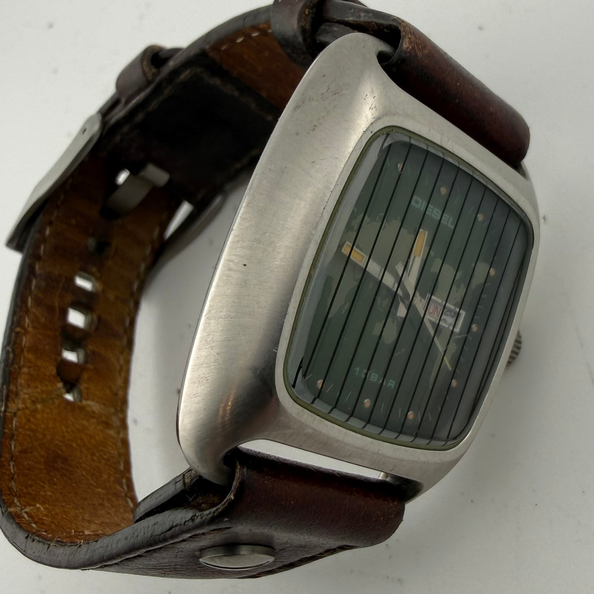 Diesel DZ-2030 Gents Green World Map Day Date Quartz Watch Fully Tested and Working- £25.00