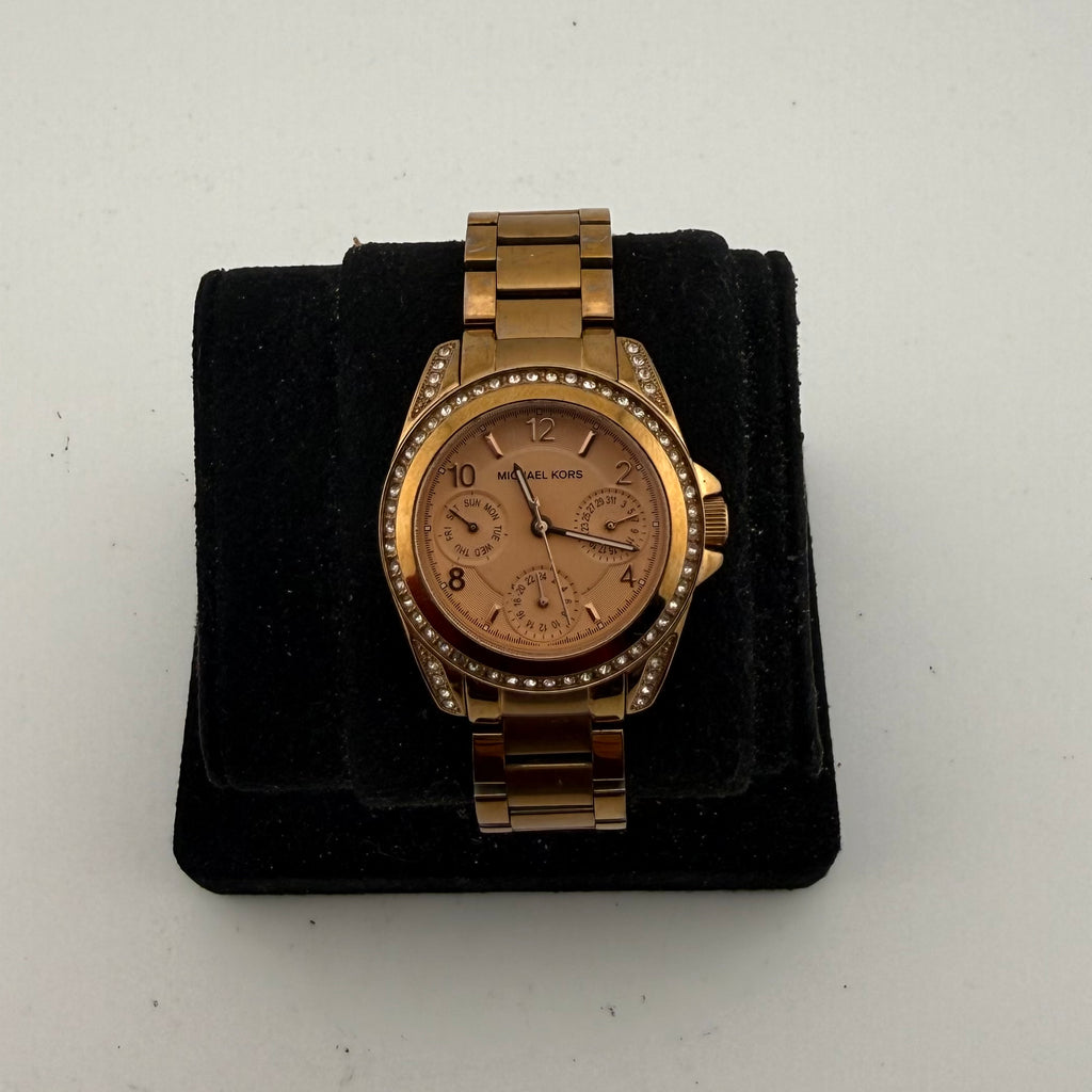 Michael Kors Blair MK5613 Ladies Rose Gold Crystal Set Multifunction Watch 35mm- £30.00