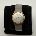Skagen Denmark Vintage Style Two Tone Quartz Mesh Bracelet Watch Fully Tested and - £20.00